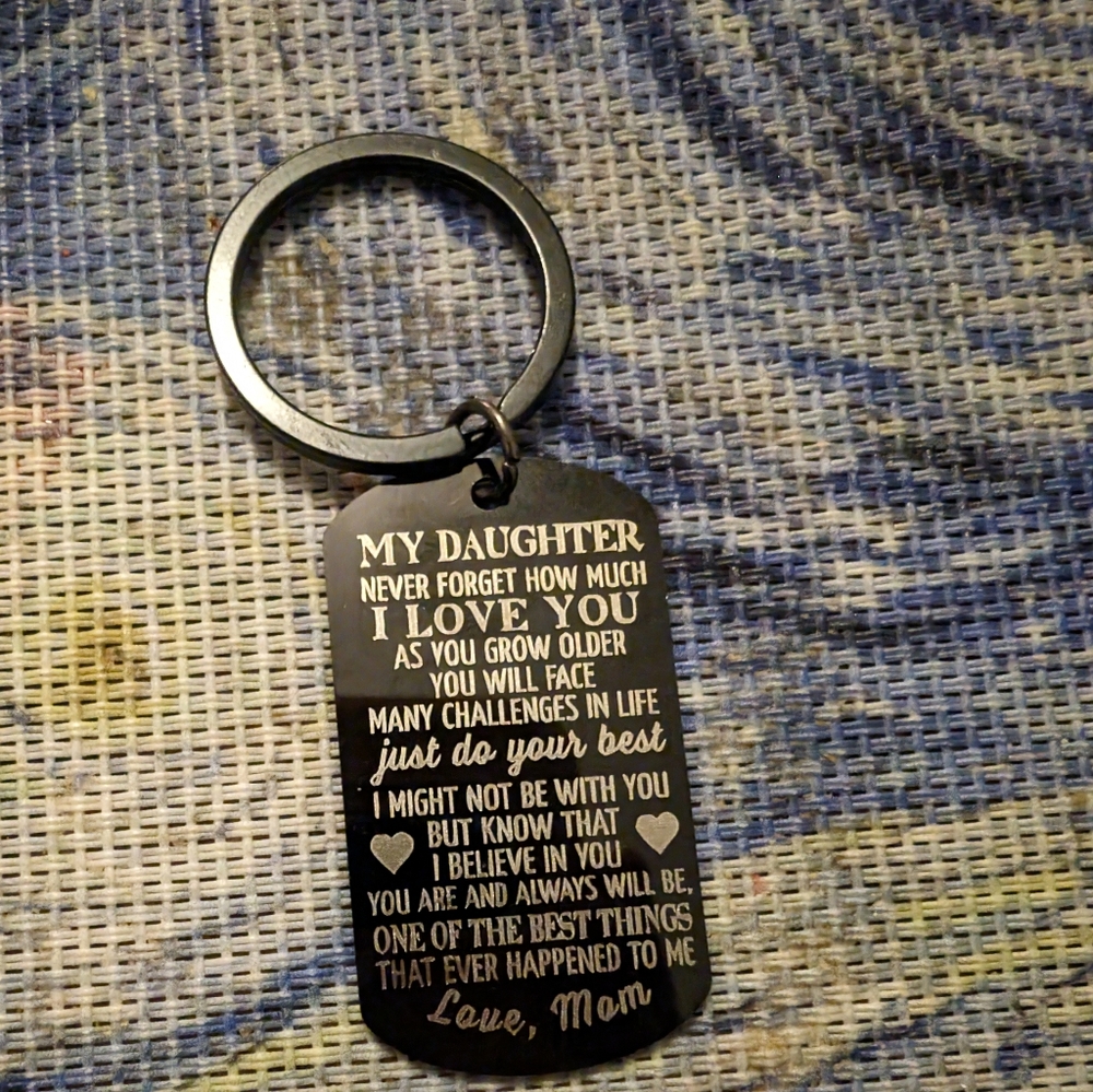 I love you daughter keychain, I love you keychain, family keychain